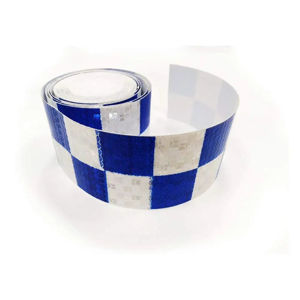 300CM*5CM Blue with White Square Reflective Tape Self-adhesive Safety Warning Conspicuity Night Reflector Strip Tape 
300CM*5CM Blue with White Square Reflective Tape Self-adhesive Safety Warning Conspicuity Night Reflector Strip Tape