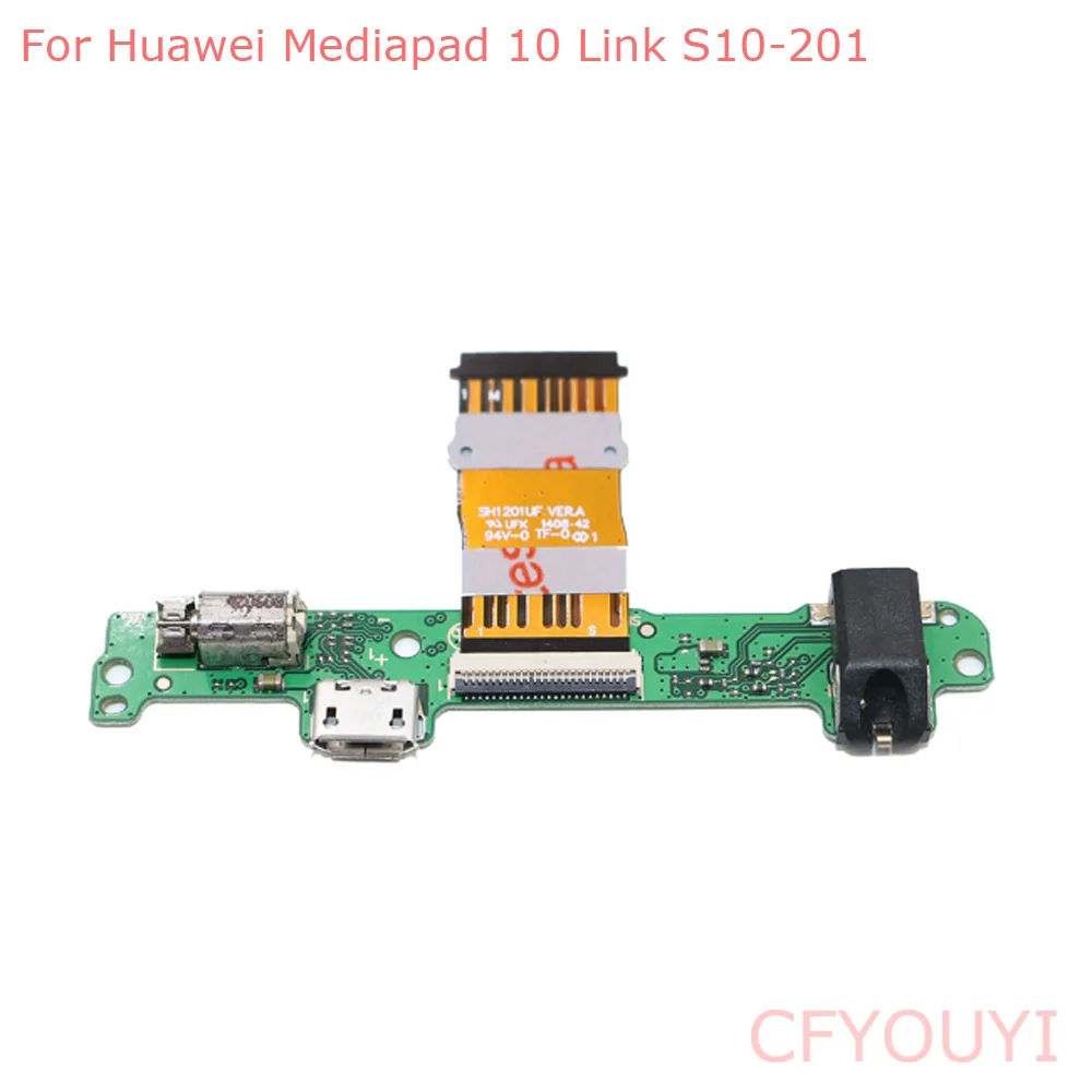 

For Huawei MediaPad 10 Link S10-201 S10-231 Dock Connector Charging USB Port Flex Cable + Audio Jack connector + Vibrator Motor