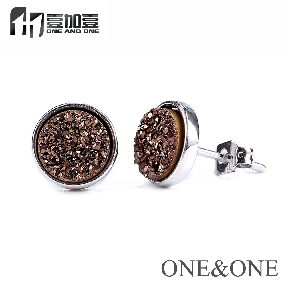 2019 Hot sell women Jewelry Druzy Stud Earrings Round 6mm Coffee Natural Drusy Earring with three colors plated for women gift
2019 Hot sell women Jewelry Druzy Stud Earrings Round 6mm Coffee Natural Drusy Earring with three colors plated for women gift