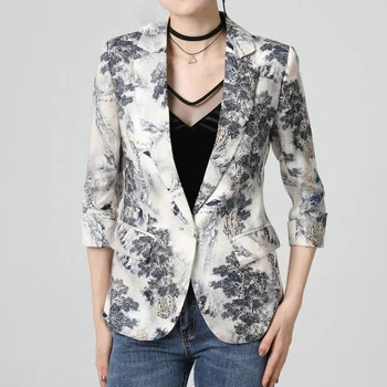 HIGH QUALITY New Fashion 2020 Runway Designer Blazer suit Women's Notched Chinese Landscape Ink Painting Printing Blazer Jacket
HIGH QUALITY New Fashion 2020 Runway Designer Blazer suit Women's Notched Chinese Landscape Ink Painting Printing Blazer Jacket