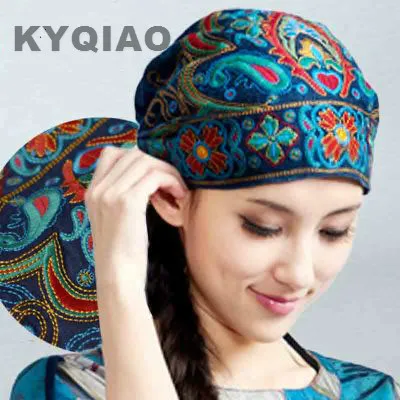 KYQIAO Mexican style spring and autumn ethnic vintage embroidery flowers bandanas original black red blue print hat cat
KYQIAO Mexican style spring and autumn ethnic vintage embroidery flowers bandanas original black red blue print hat cat