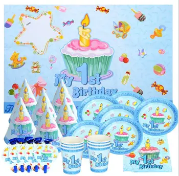 51pcs/set My 1st birthday party decorations kids 6person first birthday party supplies tableware set paper plates cups Whistle
51pcs/set My 1st birthday party decorations kids 6person first birthday party supplies tableware set paper plates cups Whistle