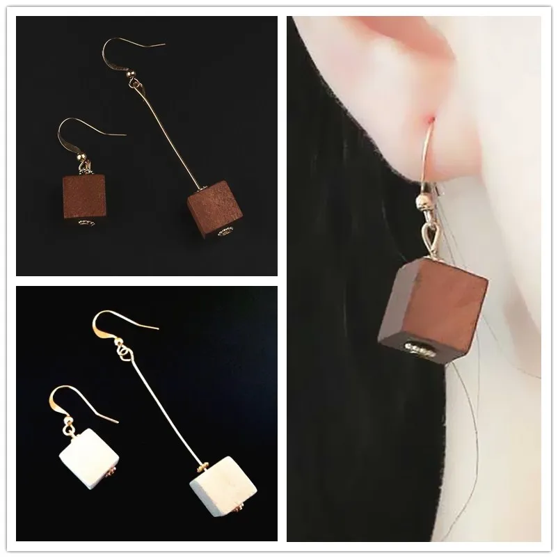 EK174 New Boho Asymmetry Wood Geometric 3D Cube Square Drop Earrings for Women Jewelry Bijoux Long Pendientes Girl Gift Brincos
EK174 New Boho Asymmetry Wood Geometric 3D Cube Square Drop Earrings for Women Jewelry Bijoux Long Pendientes Girl Gift Brincos