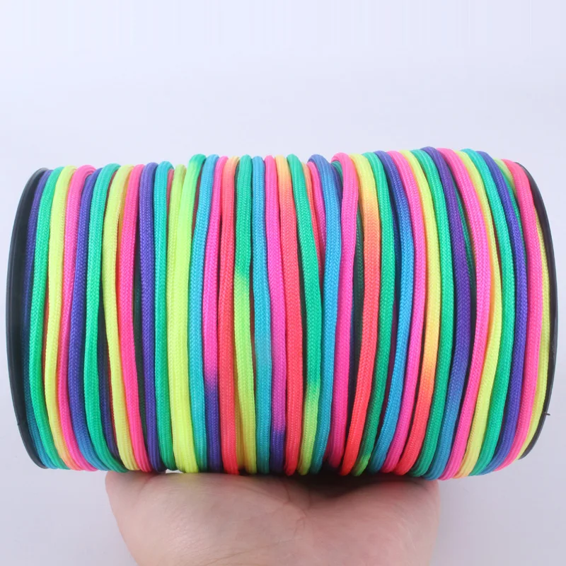 100M (328feet) Spools Nylon Rainbow Paracord 550 Parachute Cord Lanyard 7Strand Camping Paracorde Bracelet Rope PR100M-J | Спорт и