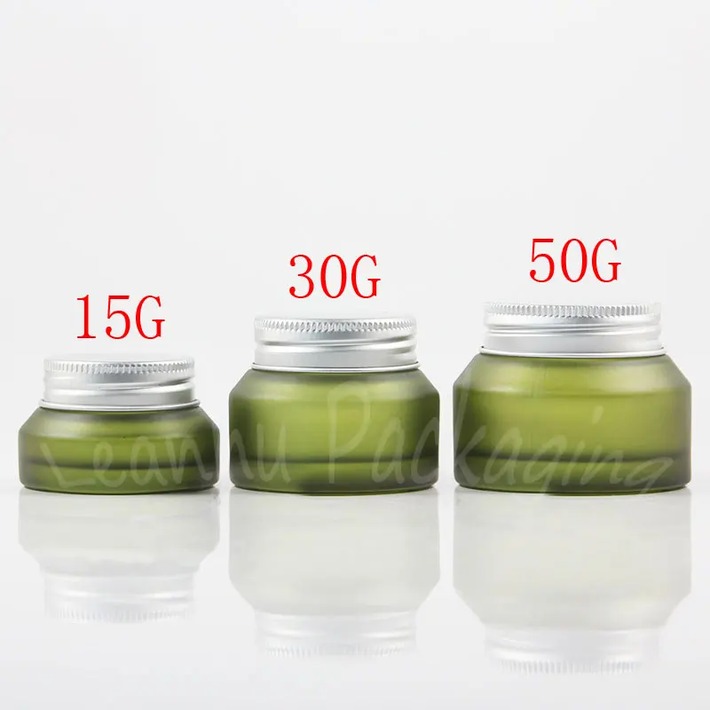 15G / 30G / 50G Green Frosted Glass Cream Cans , Empty Cosmetic Container , Mask / Eye Cream Packaging Cans ( 12 PC/Lot )
15G / 30G / 50G Green Frosted Glass Cream Cans , Empty Cosmetic Container , Mask / Eye Cream Packaging Cans ( 12 PC/Lot )