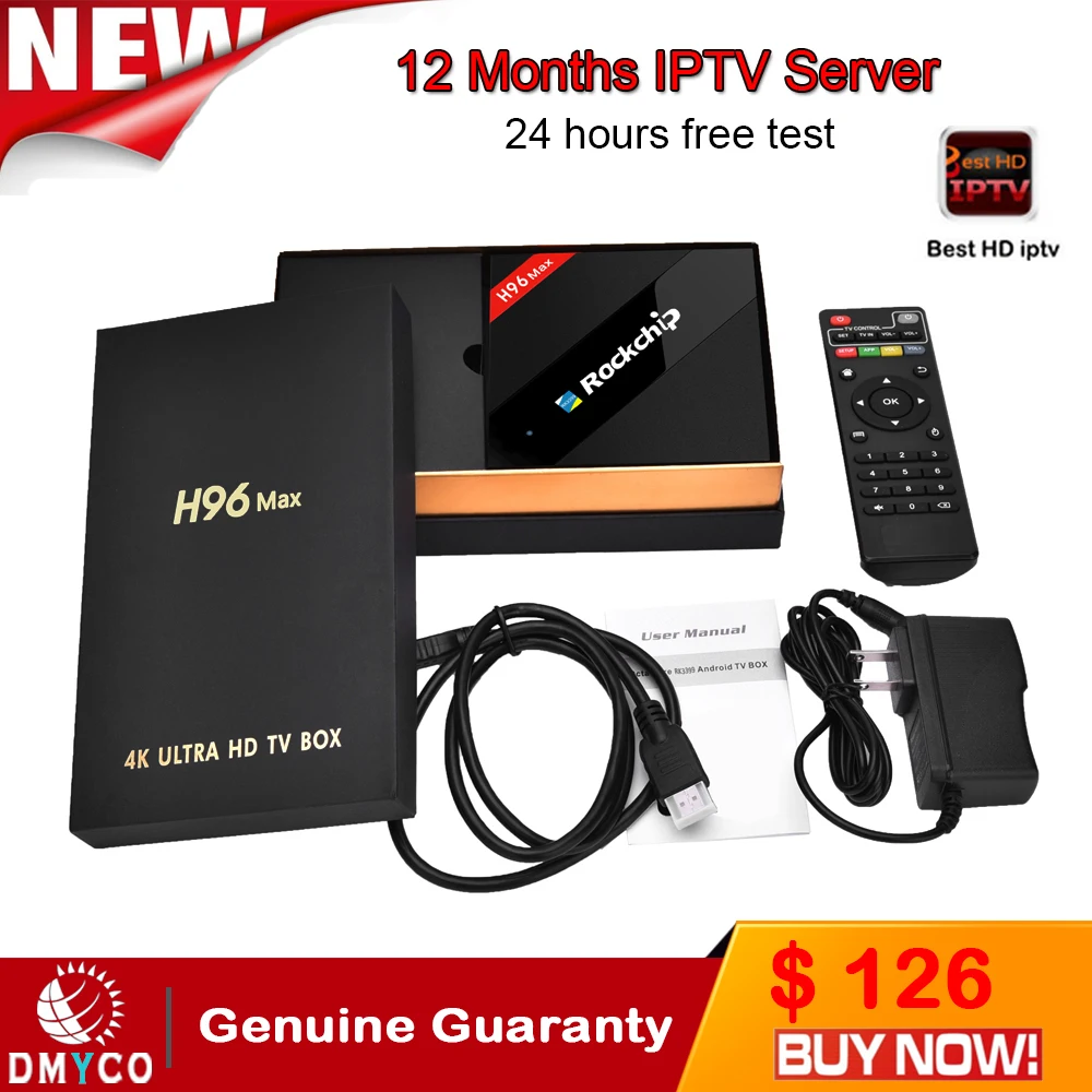 

1 year iptv H96 Max 4GB 32GB RK3399 Six Core Android 7.1 TV Box 2.4G/5G WiFi H.265 BT4.0 4K USB3.0 1000M LAN Type-c Media player