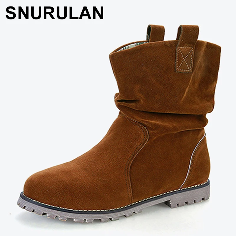 SNURULAN Women Ankle Boots Plu Size Female Casual Flat Suede Slip On Sewing Winter Boots Shoes Ladies Leisure Footwear
SNURULAN Women Ankle Boots Plu Size Female Casual Flat Suede Slip On Sewing Winter Boots Shoes Ladies Leisure Footwear