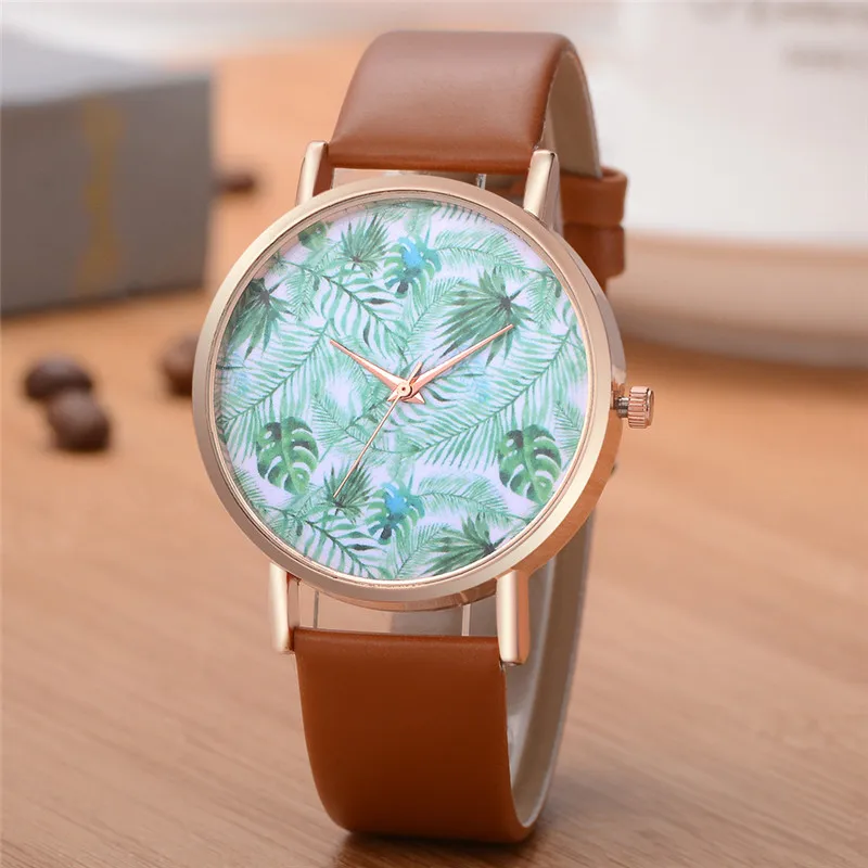Luxury Fashion Ladies Watch Leather Watch In Women's Watches Green Leaf Clock Students Watch Wild Style Reloj Zegarek Damski *A
Luxury Fashion Ladies Watch Leather Watch In Women's Watches Green Leaf Clock Students Watch Wild Style Reloj Zegarek Damski *A