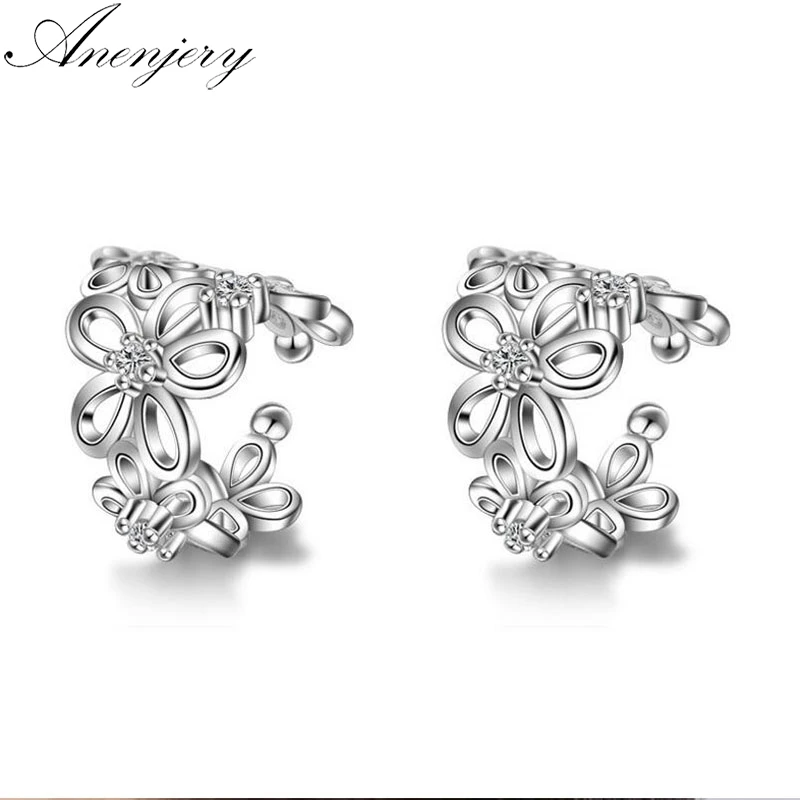 Anenjery 925 Sterling Silver Earrings Rose Flower Ear clip Earrings For Women oorbellen brincos pendientes S-E398
Anenjery 925 Sterling Silver Earrings Rose Flower Ear clip Earrings For Women oorbellen brincos pendientes S-E398