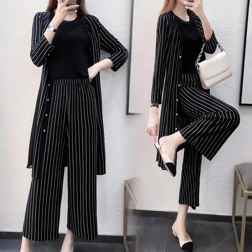 Plus Size 5xl Ensemble Femme Deux Pieces Striped Woman Suit Conjunto Feminino Stylish Year-old Female Costume Women Sets Clothes
Plus Size 5xl Ensemble Femme Deux Pieces Striped Woman Suit Conjunto Feminino Stylish Year-old Female Costume Women Sets Clothes