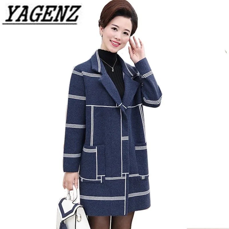 Large size Middle-aged Women's Sweaters Cardigan Coats Spring Autumn 2018 Fashion Slim Plaid Knit Cardigan Casual Clothing 5XL
Large size Middle-aged Women's Sweaters Cardigan Coats Spring Autumn 2018 Fashion Slim Plaid Knit Cardigan Casual Clothing 5XL