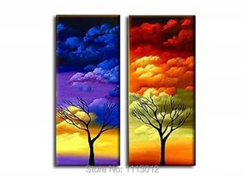 High Quality Abstract Art Set 2 Piece Green Banana Tree Leaves Sky Clouds Oil Painting On Canvas Landscape Wall Decor For Sale
High Quality Abstract Art Set 2 Piece Green Banana Tree Leaves Sky Clouds Oil Painting On Canvas Landscape Wall Decor For Sale