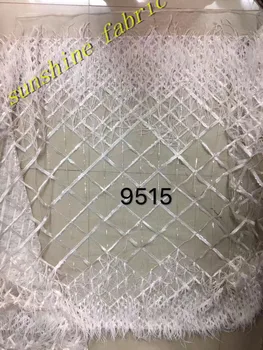 White African Lace Fabric High Quality French Lace / Net Lace / Cord Embroidery Lace Fabric With Sequins For Wedding Dress
White African Lace Fabric High Quality French Lace / Net Lace / Cord Embroidery Lace Fabric With Sequins For Wedding Dress