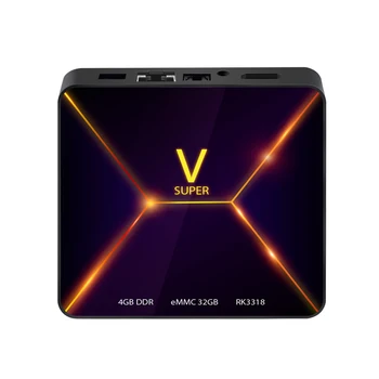 Super V Smart Android TV Box Android 9.0 Digital Display TV Box RK3318 Quad Core 64Bit H.265 4GB/32GB WiFi BT4.0 4K Media Player
Super V Smart Android TV Box Android 9.0 Digital Display TV Box RK3318 Quad Core 64Bit H.265 4GB/32GB WiFi BT4.0 4K Media Player