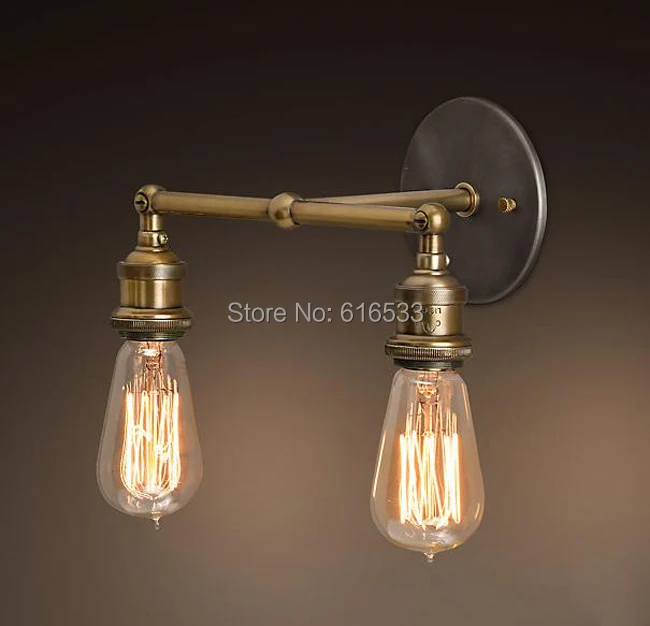 Nordic Loft Vintage Lustre Edison Double Wall Sconce Lamps Industrial Bathroom Bar Mirror Bedside Home Decor Lighting Fixture
Nordic Loft Vintage Lustre Edison Double Wall Sconce Lamps Industrial Bathroom Bar Mirror Bedside Home Decor Lighting Fixture