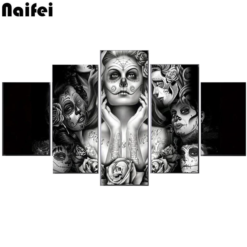 5D DIY Diamond Painting Cross Stitch 5 pcs/set Skull Woman,DIY full 5d Diamond Embroidery mosaic wall stickers Home decoration
5D DIY Diamond Painting Cross Stitch 5 pcs/set Skull Woman,DIY full 5d Diamond Embroidery mosaic wall stickers Home decoration