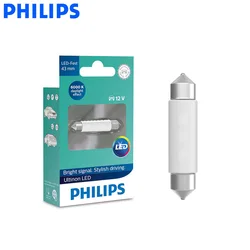 Philips светодиодный фестон 43 мм Ultinon светодиодный 6000 K холодный синий белый свет яркий внутренний свет автоматическая лампа для чтения 11864ULW X1
