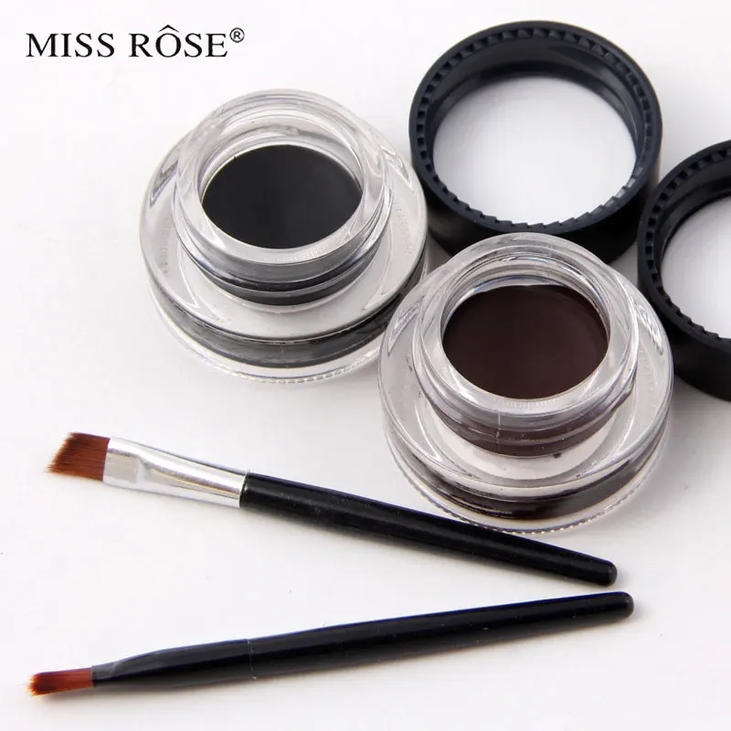 Miss rose brand gel eyeliner cream 24 hours long lasting drama 2 color a set black and brown with 2 brush
Miss rose brand gel eyeliner cream 24 hours long lasting drama 2 color a set black and brown with 2 brush