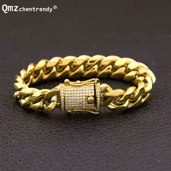 Top Quality Bling Iced Out Womens Mens Curb Cuban Link Bracelets Lab Chain Bangles Luxury Box Clasp Drop Shipping
Top Quality Bling Iced Out Womens Mens Curb Cuban Link Bracelets Lab Chain Bangles Luxury Box Clasp Drop Shipping