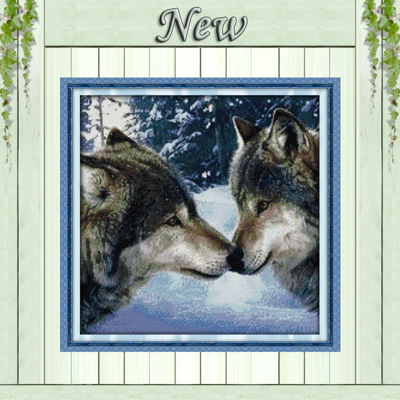 The kiss of wolves forest patterns counted printed on canvas DMC 14CT 11CT Joy Sunday Cross Stitch Embroider kit Needlework Sets
The kiss of wolves forest patterns counted printed on canvas DMC 14CT 11CT Joy Sunday Cross Stitch Embroider kit Needlework Sets