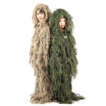 5 In 1 Kids Ghillie Suit Woodland Camo Ghillie Suit 3D Camouflage Jungle Hunting Clothing Set
5 In 1 Kids Ghillie Suit Woodland Camo Ghillie Suit 3D Camouflage Jungle Hunting Clothing Set
