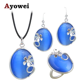 Ayowei Wholesale&Retail Blue Zircon Silver tone Hot Sell Fashion Jewelry Sets Earrings/Pendant/Ring JS691A for Women
Ayowei Wholesale&Retail Blue Zircon Silver tone Hot Sell Fashion Jewelry Sets Earrings/Pendant/Ring JS691A for Women