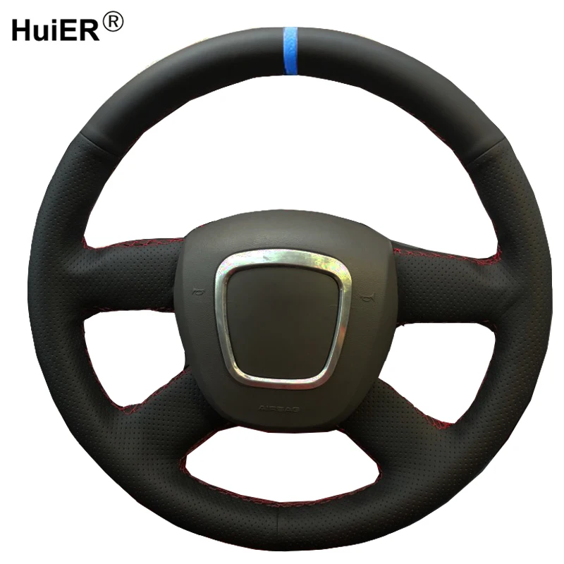 HuiER Hand Sewing Car Steering Wheel Cover Black Leather For Audi Old A4 B7 B8 A6 C6 2004-2010 2011 Q5 2008-2012 Q7 2005-2011
HuiER Hand Sewing Car Steering Wheel Cover Black Leather For Audi Old A4 B7 B8 A6 C6 2004-2010 2011 Q5 2008-2012 Q7 2005-2011