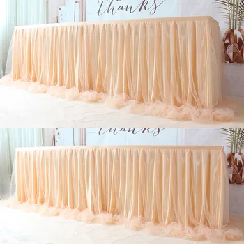 1pc 2 Layers Table Skirt Cover Tutu Tulle Table Skirt Birthday Wedding christmas Festive Party Decor Table Cloth Tableware
1pc 2 Layers Table Skirt Cover Tutu Tulle Table Skirt Birthday Wedding christmas Festive Party Decor Table Cloth Tableware