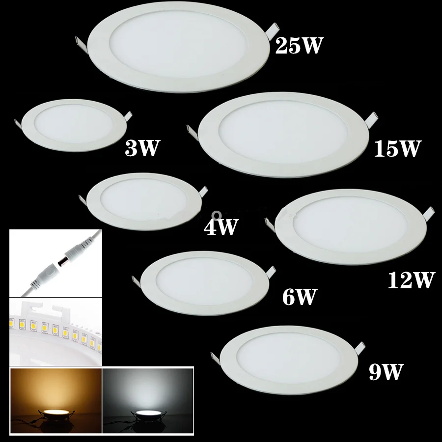 LED Downlight 6W 9W 12W 15W 25W Round Ultrathin SMD 2835 Power Driver Ceiling Panel Lights Cool/Natural/Warm White 
LED Downlight 6W 9W 12W 15W 25W Round Ultrathin SMD 2835 Power Driver Ceiling Panel Lights Cool/Natural/Warm White