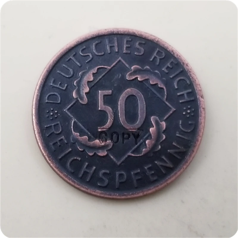 1923 D F G J ГЕРМАНИЯ 50 Rentenpfennig копия монет памятные монеты художественная