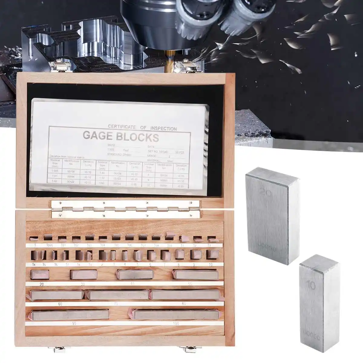 Grade 2 38Pcs Gage Block Set 800HV Hardness Percision Steel Slip Gauge 1-100mm With Certificate Steel Square Gage Block
Grade 2 38Pcs Gage Block Set 800HV Hardness Percision Steel Slip Gauge 1-100mm With Certificate Steel Square Gage Block