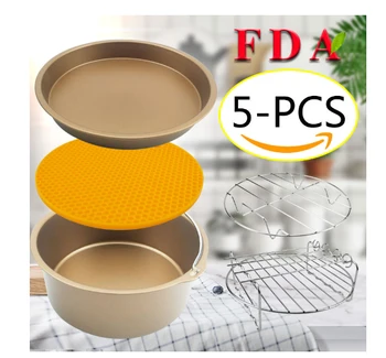 Frying Pan Accessories 5PCS/Set 8 inch Baking spare parts Pizza Cake Grill fryer Basket BBQ grill net FDA certificate
Frying Pan Accessories 5PCS/Set 8 inch Baking spare parts Pizza Cake Grill fryer Basket BBQ grill net FDA certificate