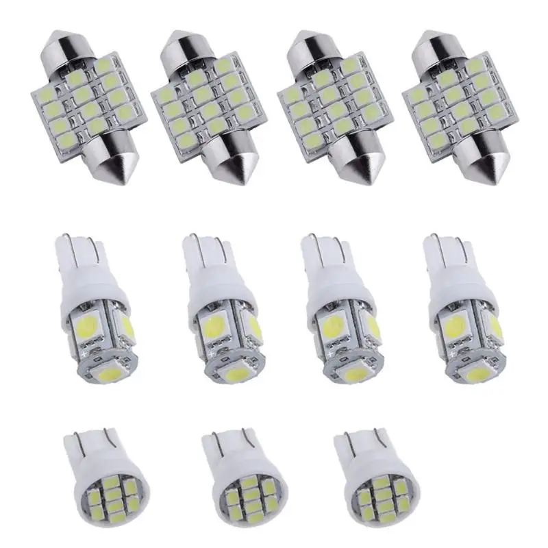 11pcs T10 3030 SMD LED Car Interior Reading/ Doom Light License Plate Lamp Bulbs DC 12V 6000-8000K Light-emitting Diode
11pcs T10 3030 SMD LED Car Interior Reading/ Doom Light License Plate Lamp Bulbs DC 12V 6000-8000K Light-emitting Diode
