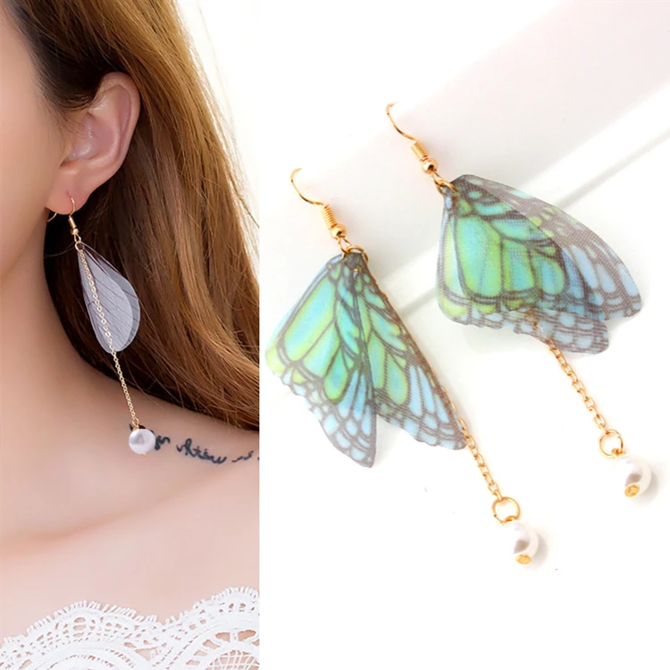 Boho Sweet Wings Tassel Earrings Gold Color Chain Long Drop Earrings for Women Animal Dragonfly Jewelry valentines day gift
Boho Sweet Wings Tassel Earrings Gold Color Chain Long Drop Earrings for Women Animal Dragonfly Jewelry valentines day gift