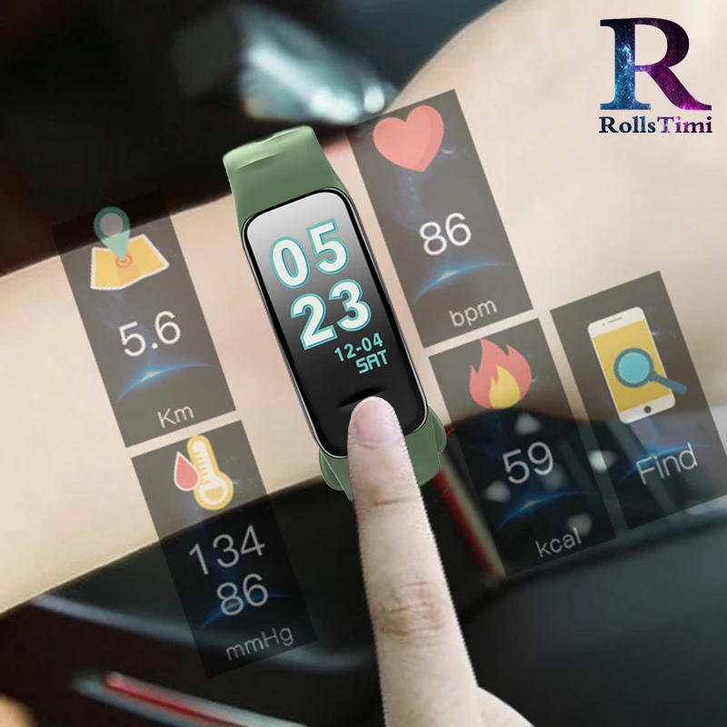 RollsTimi Smart Bracelet Color Screen Blood Pressure Fitness Tracker Heart Rate Smart Wrist Band Men Sports Watches Android IOS
RollsTimi Smart Bracelet Color Screen Blood Pressure Fitness Tracker Heart Rate Smart Wrist Band Men Sports Watches Android IOS