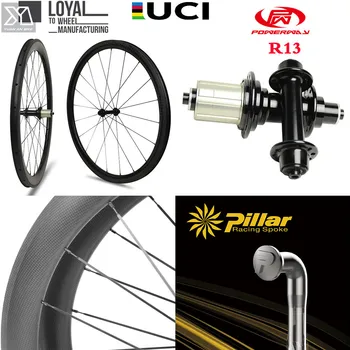 700c Carbon Road Bike Wheel 30mm 38mm 47mm 50mm 60mm 88mm Tubeless Clincher Tubular Powerway J-bend R13 hub Pillar 1423 Spoke
700c Carbon Road Bike Wheel 30mm 38mm 47mm 50mm 60mm 88mm Tubeless Clincher Tubular Powerway J-bend R13 hub Pillar 1423 Spoke