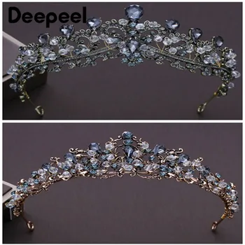 Deepeel 1pc Retro Black Crown Headwear High-grade Bronze Crystal Hair Accessories Fashion Bride Decoration Handmade Craft HA016
Deepeel 1pc Retro Black Crown Headwear High-grade Bronze Crystal Hair Accessories Fashion Bride Decoration Handmade Craft HA016