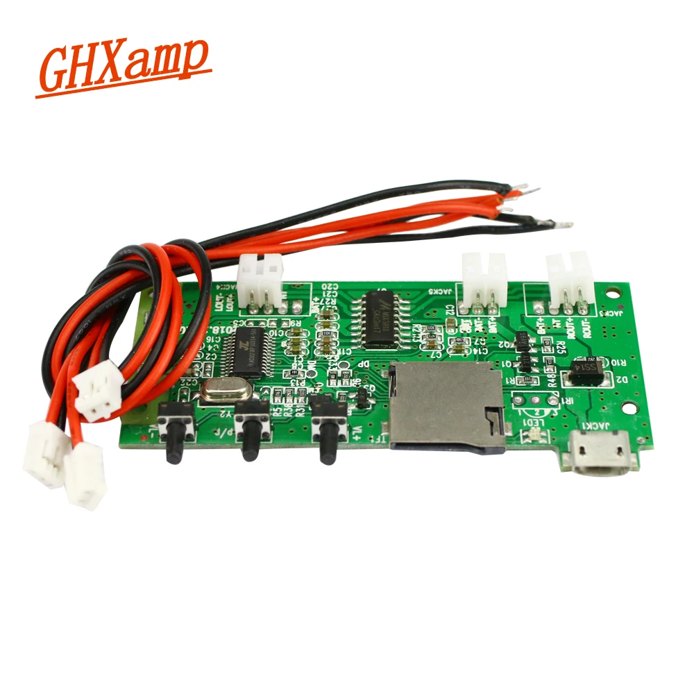 GHXAMP Bluetooth 4.2 Digital Power Amplifier MP3 Decoder board 3W+3W Support TF Card For 4-8Ohm Bluetooth Speaker DIY DC3.7V 1pc
GHXAMP Bluetooth 4.2 Digital Power Amplifier MP3 Decoder board 3W+3W Support TF Card For 4-8Ohm Bluetooth Speaker DIY DC3.7V 1pc
