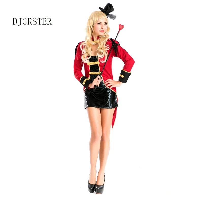 DJGRSTER Women Halloween Ring Master Costumes Wild Animal Trainer Dress Suit Swallowtail dance Cosplay Stage Costumes for woman
DJGRSTER Women Halloween Ring Master Costumes Wild Animal Trainer Dress Suit Swallowtail dance Cosplay Stage Costumes for woman