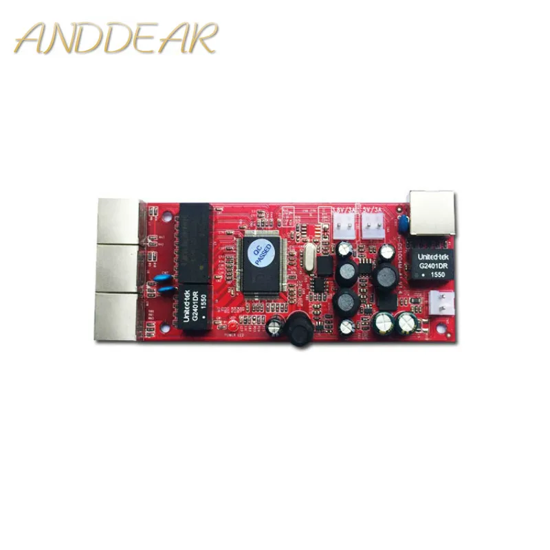OEM/ODM 10/100/1000Mbps 4 Ports PCBA Ethernet Switch PCB /Network Switch module poe switch ethernet switch
OEM/ODM 10/100/1000Mbps 4 Ports PCBA Ethernet Switch PCB /Network Switch module poe switch ethernet switch