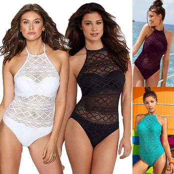 Women Mesh Sheer One-Piece Suits Sexy Hollow Out Swimsuit Bandage Push-up Padded Bra Bathing Suit Swimwear
Women Mesh Sheer One-Piece Suits Sexy Hollow Out Swimsuit Bandage Push-up Padded Bra Bathing Suit Swimwear