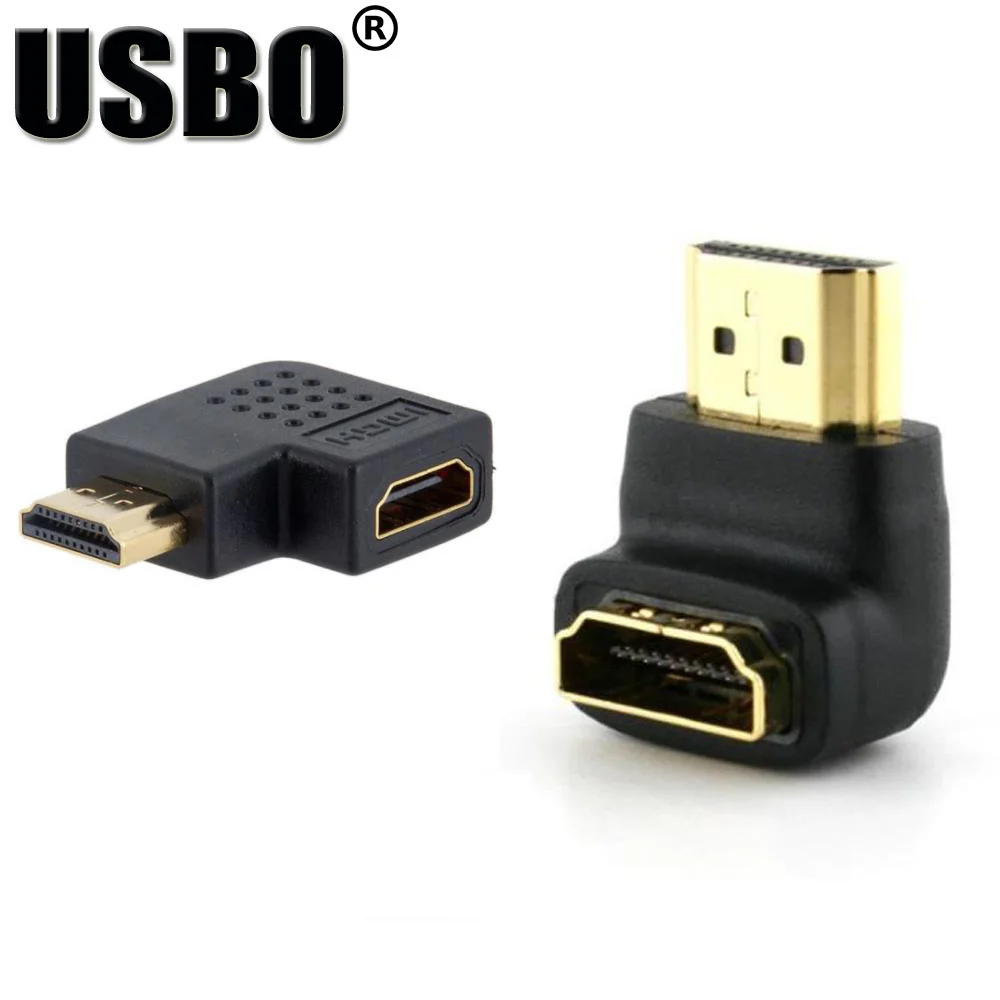 Wholesale black HDMI adaptor gold plated elbow 90 degrees male to female extension cable connector
Wholesale black HDMI adaptor gold plated elbow 90 degrees male to female extension cable connector