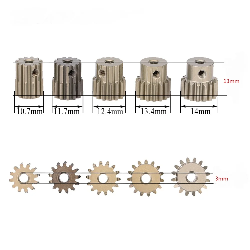 Metal High Quality 32DP 3.175mm 12T 13T 14T 15T 16T Pinion Motor Gear Set for 1/10 RC Car Brushed Brushless Motor Part
Metal High Quality 32DP 3.175mm 12T 13T 14T 15T 16T Pinion Motor Gear Set for 1/10 RC Car Brushed Brushless Motor Part