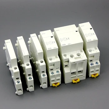 Contactor 1P 25A 220V 50HZ Din rail Household ac Modular contactor 16A 20A 25A 32A 40A 63A 100A
Contactor 1P 25A 220V 50HZ Din rail Household ac Modular contactor 16A 20A 25A 32A 40A 63A 100A