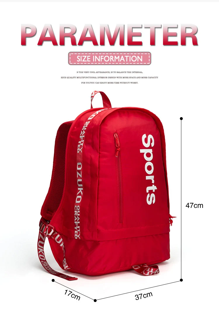 OZUKO Fashion Multifunction Sports Backpack with Shoes Bag for Men Women Laptop Shoulder Bag for Teenage Boys Girls Student Bag OZUKO Fashion Multifunction Sports Backpack with Shoes Bag for Men Women Laptop Shoulder Bag for Teenage Boys Girls Student Bag