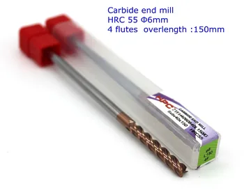 6*6*150 with 4 flutes HRC55 flat end milling carbide end mill tungsten knife CNC tool mill cutter
6*6*150 with 4 flutes HRC55 flat end milling carbide end mill tungsten knife CNC tool mill cutter