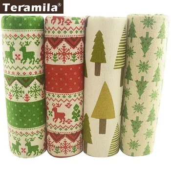 Teramila Merry Christmas Style Cotton Linen Fabric Telas Ankara 4PCS 45x45cm Canvas Tissu Sewing DIY Patches Cushion Curtain Bag
Teramila Merry Christmas Style Cotton Linen Fabric Telas Ankara 4PCS 45x45cm Canvas Tissu Sewing DIY Patches Cushion Curtain Bag