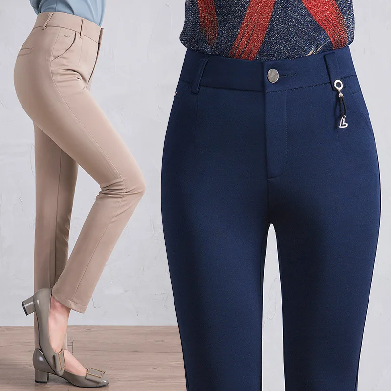 Plus Size Women Pants High Waist Black Stretch Pencil Mom Pants Full Length Women's Trousers Large Size Pantaloni Donna
Plus Size Women Pants High Waist Black Stretch Pencil Mom Pants Full Length Women's Trousers Large Size Pantaloni Donna