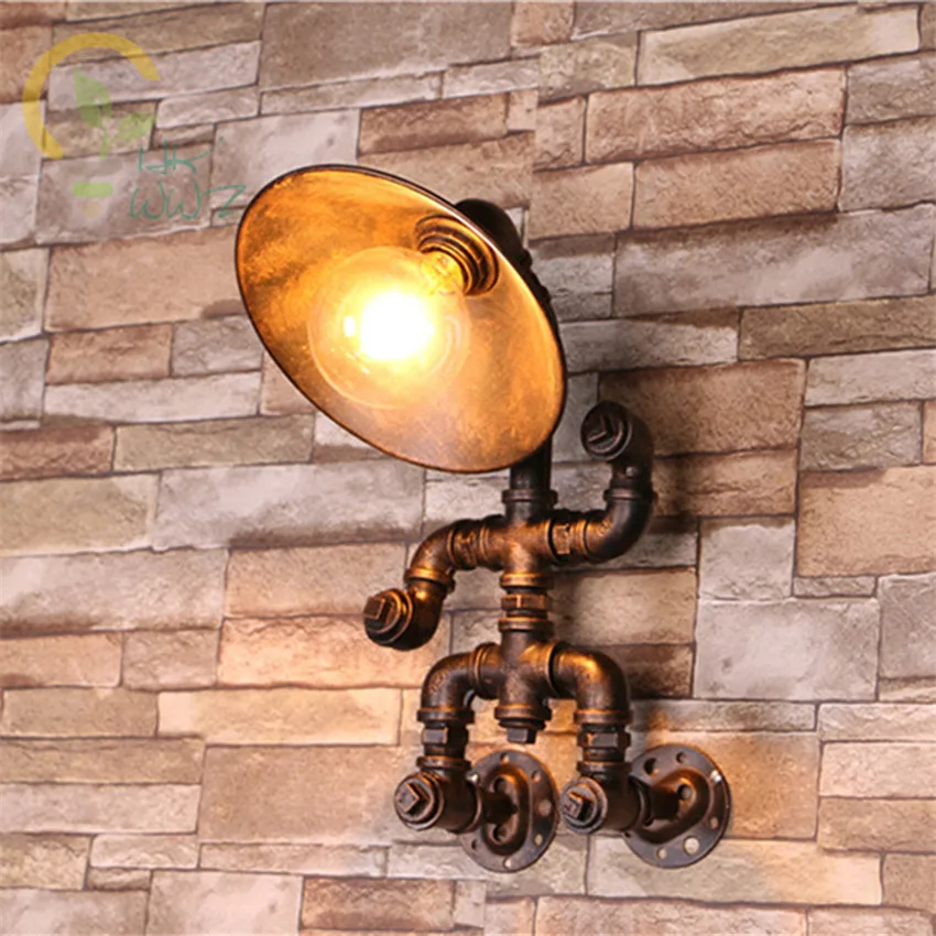 Water Pipe Wall Light Lamps Luxury Copper Color Bathroom Vintage Loft Industrial Retro Sconce Lamparas De Pared for Bar coffee
Water Pipe Wall Light Lamps Luxury Copper Color Bathroom Vintage Loft Industrial Retro Sconce Lamparas De Pared for Bar coffee