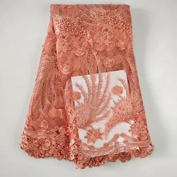High Quality African Lace Fabric With beads And Rhinestone Yellow Embroidery For Party Wedding French Tulle Lace Fabric A482 
High Quality African Lace Fabric With beads And Rhinestone Yellow Embroidery For Party Wedding French Tulle Lace Fabric A482